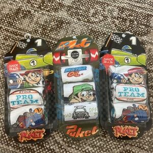 Kids Cartoon Socks Set - Blue, Green, White